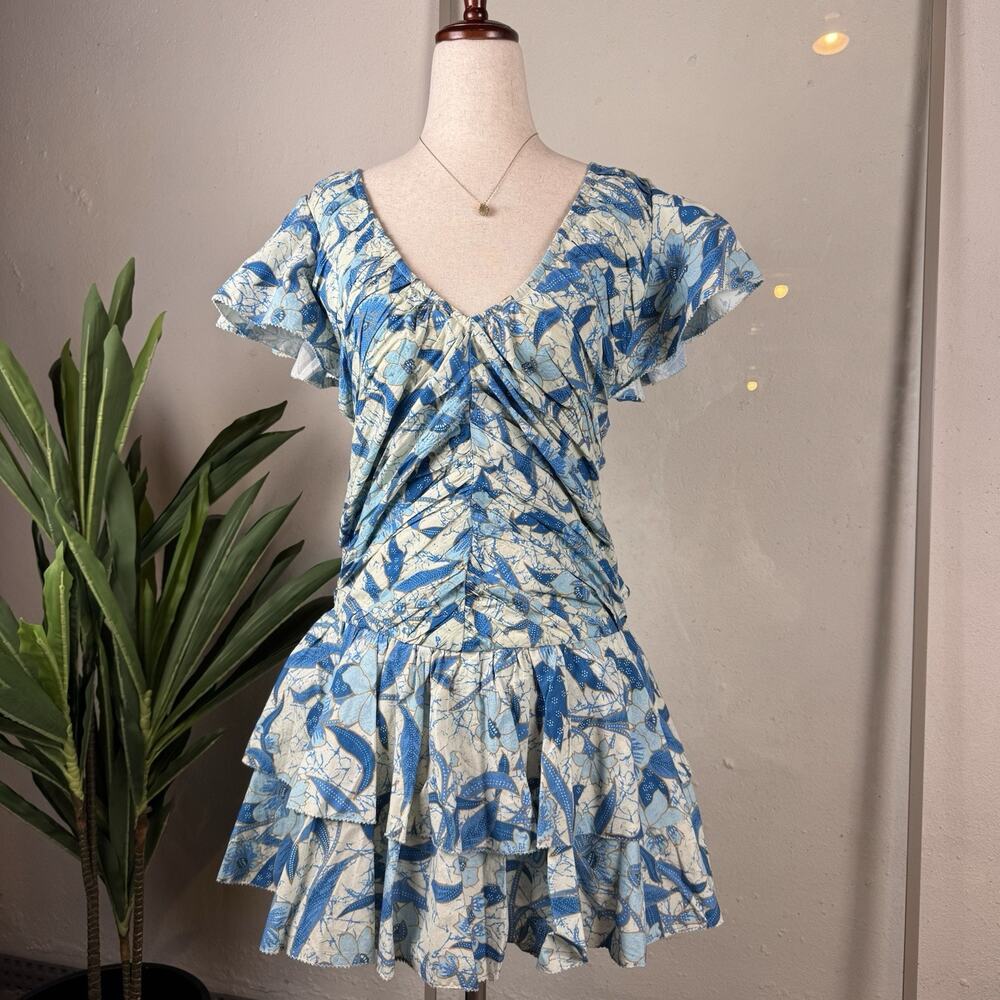 Coquette Soft Romance Love The Label Blue Minette Mini Dress Small $375 NWT